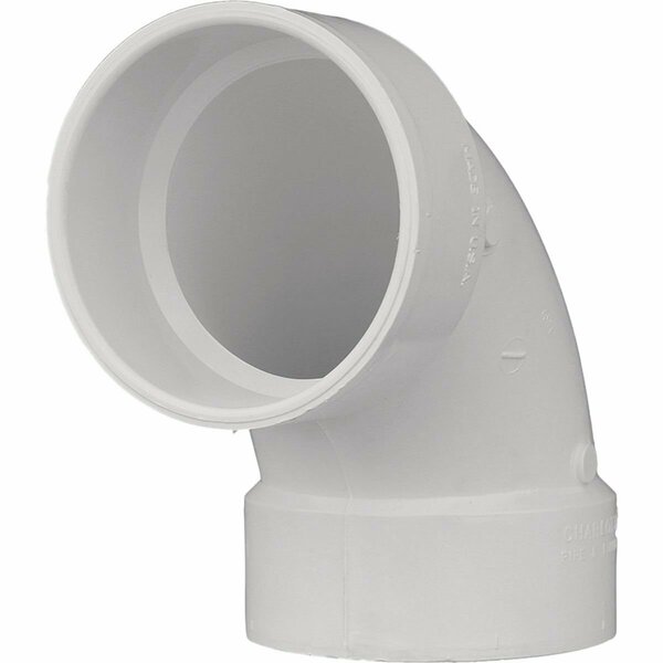 Charlotte Pipe And Foundry 6 In. Schedule 40 90 Deg. Sanitary DWV PVC Elbow 1/4 Bend PVC 00300  1600HA